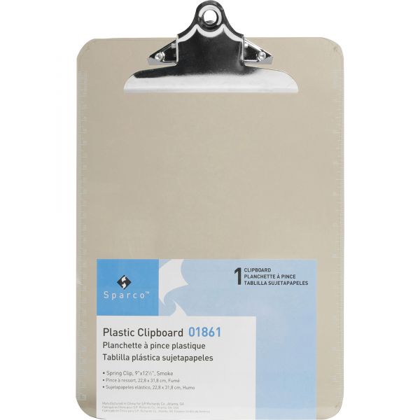 SPR01861 Sparco Plastic Transparent Clipboard