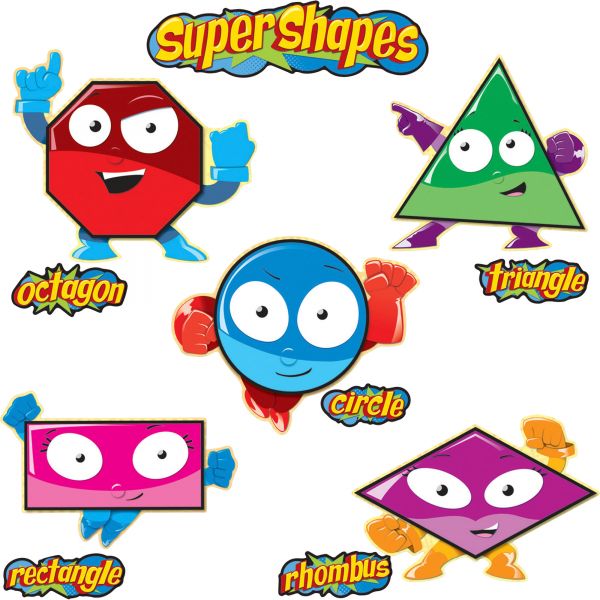 CDP110174 Super Shapes Bulletin Board Set