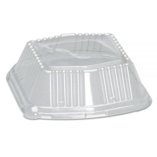 GNP94250 Genpak Plastic Dome Lid, Clear, Square, 7 1/10 x 7 1/4 x 2 1/4, 125/PK, 4 PK/CT