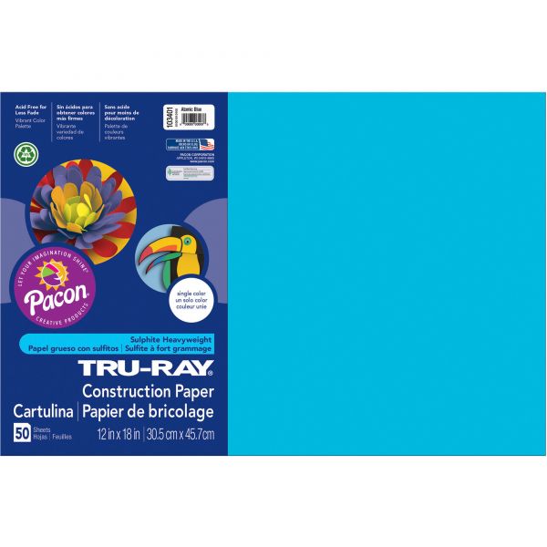 PAC103401 Tru-Ray Heavyweight Sulphite Blue Construction Paper