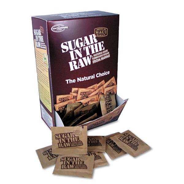 SMU00319 Sugar in the Raw Unrefined Sugar Made From Sugar Cane, 200 Packets/Box