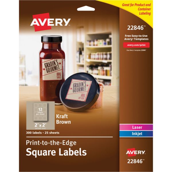 AVE22846 Avery Print To The Edge Square Labels