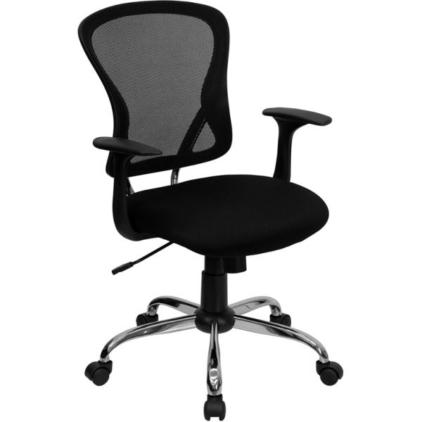FHFH8369FBLKGG Flash Furniture Mid-Back Mesh Task Chair
