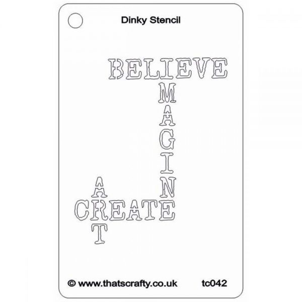 NOTM370044 That's Crafty Dinky Stencil 3"X4.75"
