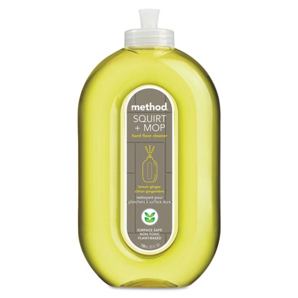 MTH00563 Method Squirt + Mop Hard Floor Cleaner, 25 oz Spray Bottle, Lemon Ginger Scent