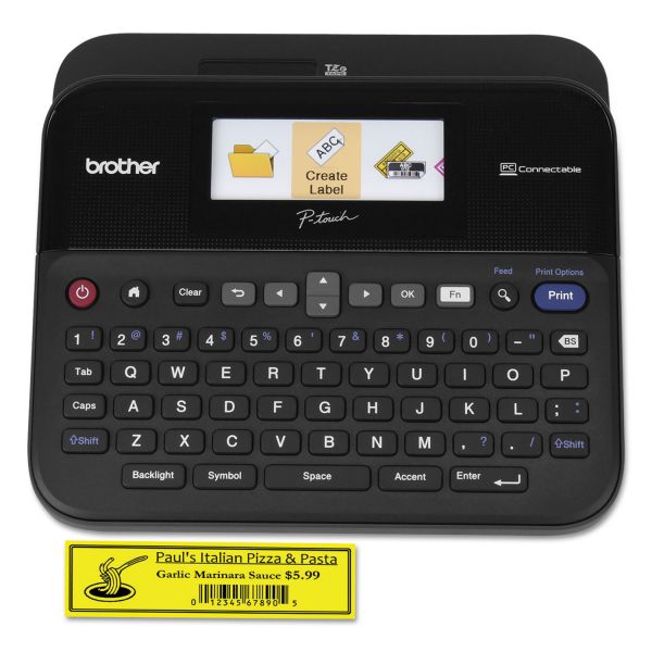 BRTPTD600 Brother P-Touch PT-D600 PC-Connectable Label Maker with Color Display, Black