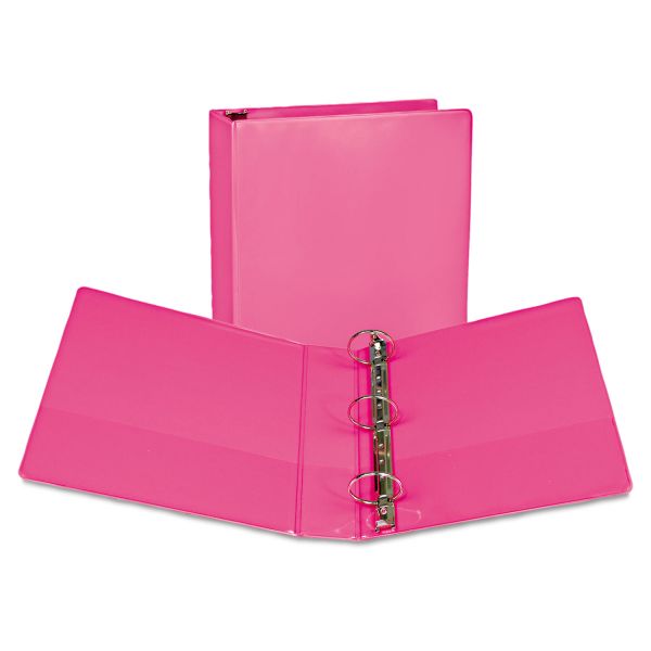 SAMU86676 Samsill Fashion 3-Ring View Binder, 2" Capacity, Round Ring, Berry, 2/Pack