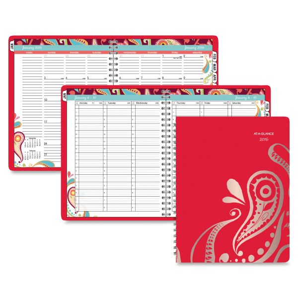 AAG952P905 At-A-Glance Playful Paisley Weekly/Monthly Appointment Book
