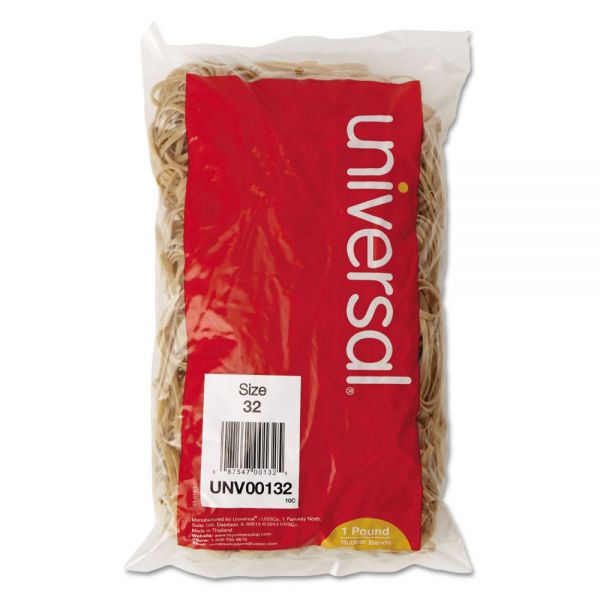 UNV00132 Universal Rubber Bands, Size 32, 3 x 1/8, 820 Bands/1lb Pack