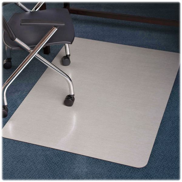 ESR119337 E.S. Robbins Design Series Brushed Stainless Steel Laminate Chair Mat