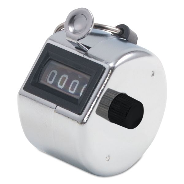 AVT9841000 Bates Tally I Hand Model Tally Counter, Registers 0-9999, Chrome