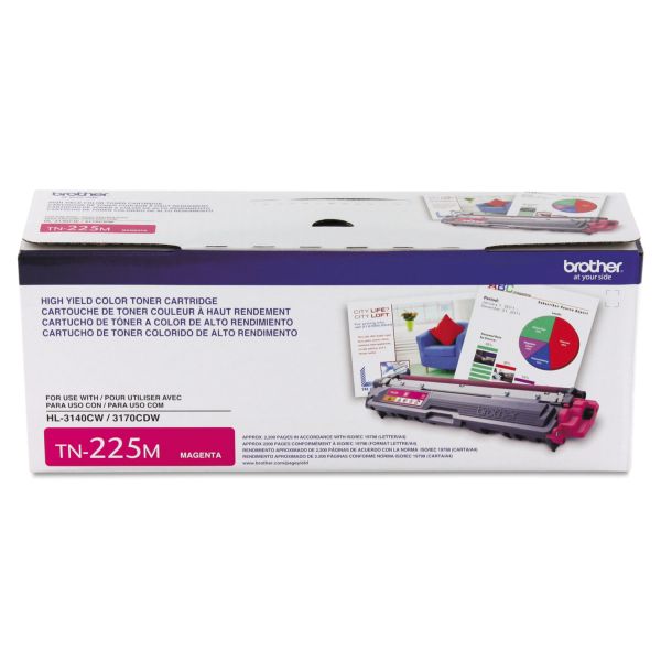 BRTTN225M Brother TN225M High-Yield Toner, Magenta