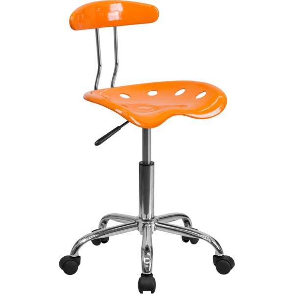 FHFLF214ORANGEYELLOWGG Flash Furniture Vibrant Task Chair with Tractor Seat