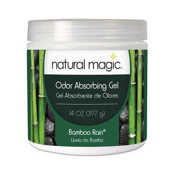 WMN4121DEA Natural Magic Odor Absorbing Gel, Bamboo Rain, 14 oz Jar