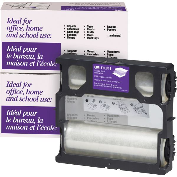 MMMDL951 3M Glossy Refill Rolls for Heat-Free Laminating Machines,100 ft.