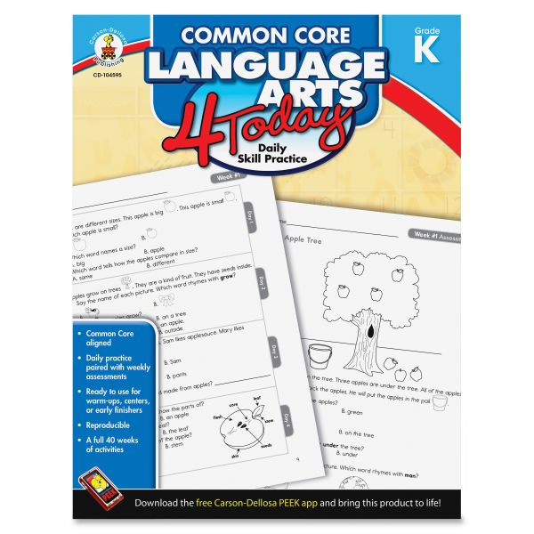 CDP104595 Common Core Language Arts 4 Today Workbook