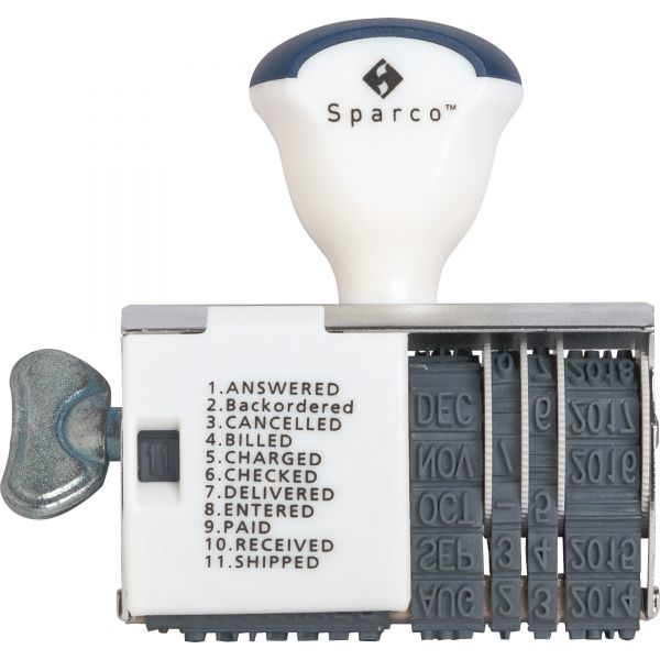 SPR01496 Sparco Rubber 11 Phrase Stamp