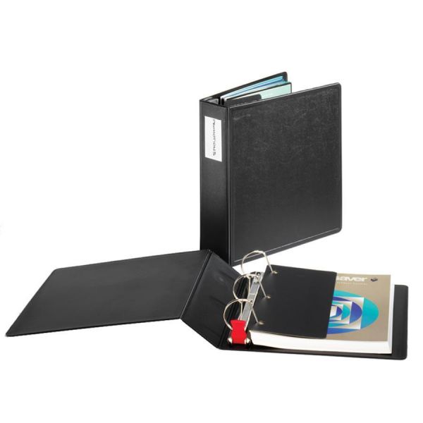 CRD14022 Cardinal SuperLife Easy Open Locking Slant-D Ring Binder, 2" Cap, 11 x 8 1/2, Black