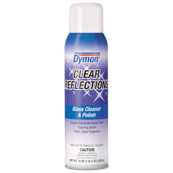 ITW38520 Dymon Clear Reflections Mirror & Glass Cleaner, 20 oz, Aerosol, 12/Carton