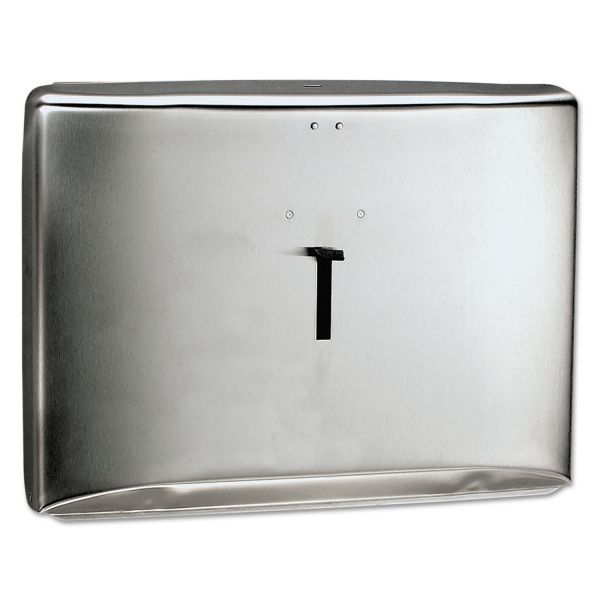 KCC09512 Kimberly-Clark Professional* Personal Seats Toilet Seat Cover Dispenser, Stainless Steel, 16.6"x12.3" x 2.5"