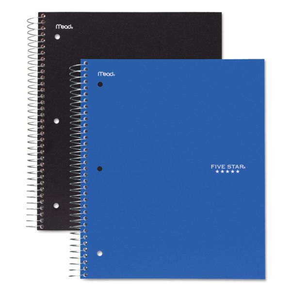 MEA06210 Five Star Wirebound 3-Subject Notebook, College Rule, 11 x 8 1/2, 150 Sheets, Assorted