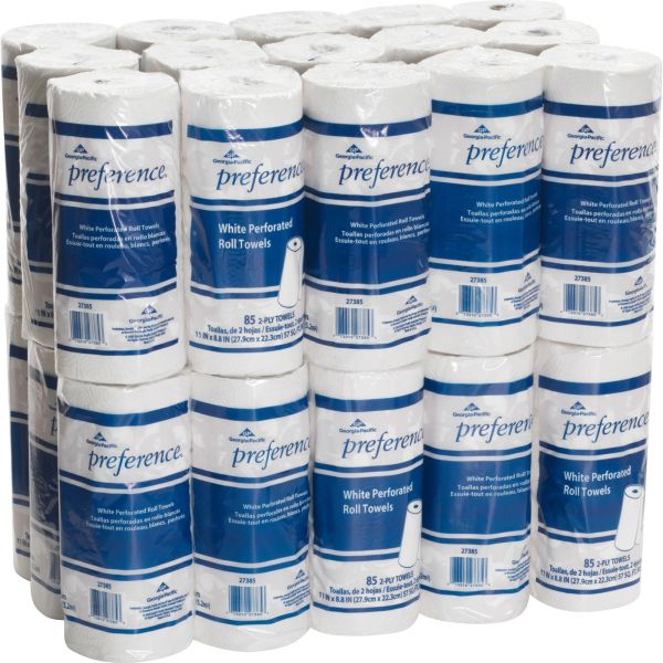 GPC27385CT Preference Paper Towels, 8.80" x 11", 2-Ply, White, 85 Sheets/Roll, 30 Rolls/ Carton