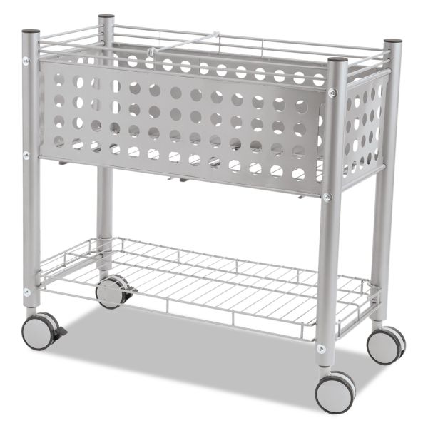 VRTVF52000 Vertiflex Smartworx File Cart, One-Shelf, 28 1/4w x 13 3/4d x 27 3/8h, Matte Gray