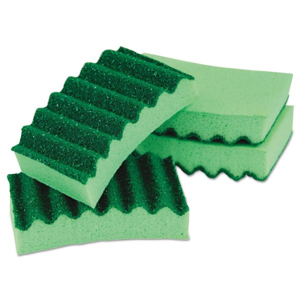 QCK575074PDQ10 LYSOL Brand Durable Heavy Duty Scrub Sponges, 4 1/5 x 2 1/2 x 9/10, Green, 4/Pack