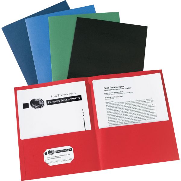 AVE47993 Avery Two-Pocket Folder, 40-Sheet Capacity, Assorted Colors, 25/Box