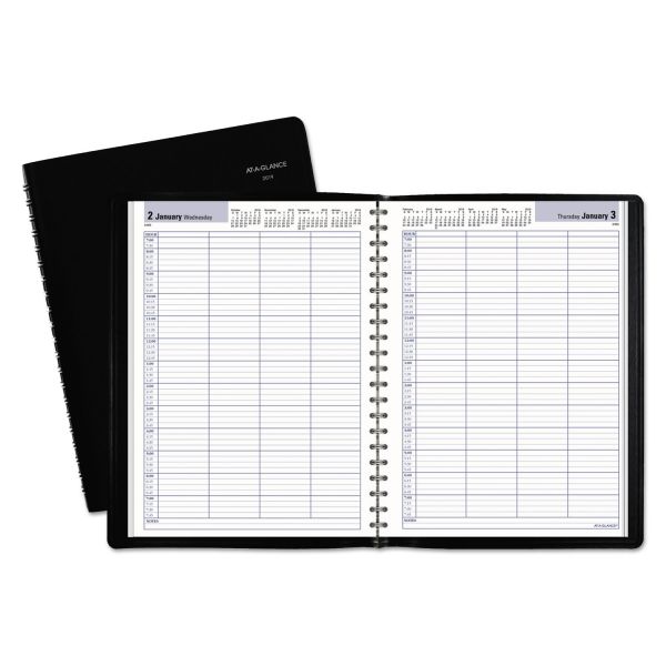 AAGG56000 AT-A-GLANCE DayMinder Four-Person Group Daily Appointment Book, 7 7/8 x 11, Black, 2019