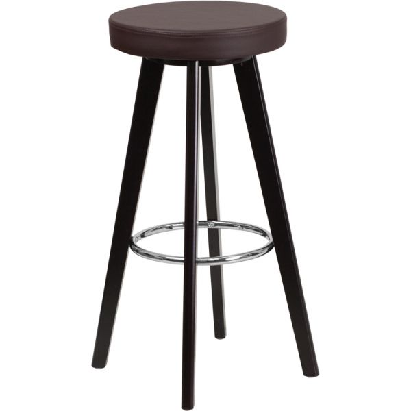 FHFCH152601BRNVYGG Flash Furniture Trenton Series 29'' High Contemporary Barstool