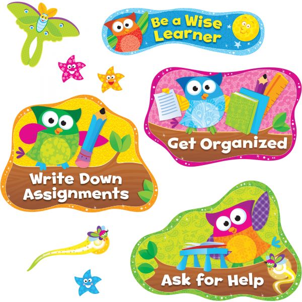 TEP8361 Trend Owl Study Habits Bulletin Board Set