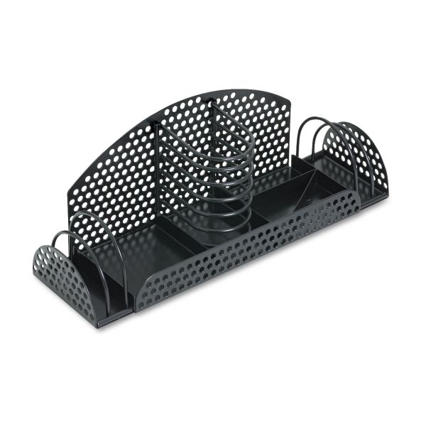 FEL22326 Fellowes Perf-Ect Multi Desk Organizer, Metal/Wire, 12 7/8 x 4 x 4 3/4, Black
