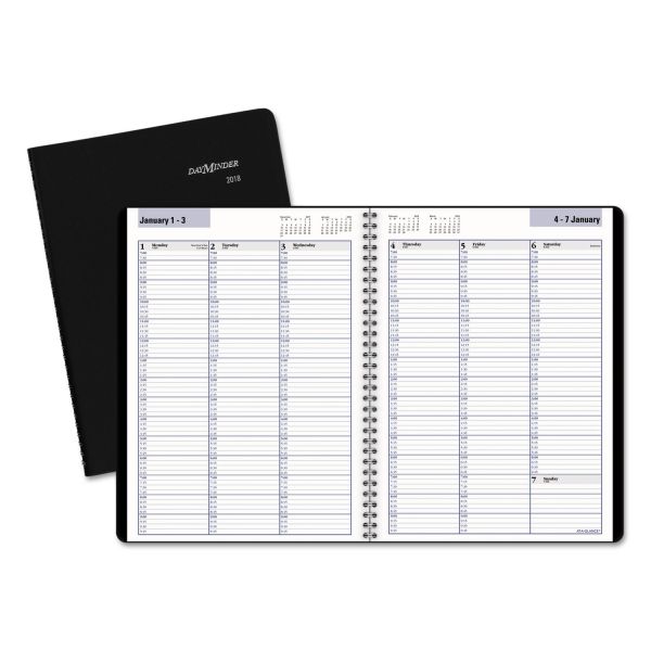 AAGG52000 AT-A-GLANCE DayMinder Weekly Appointment Book, 8 x 11, Black, 2019