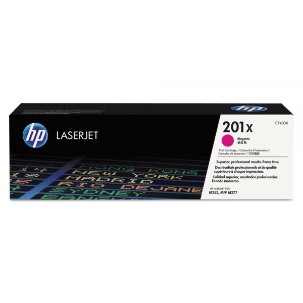 HEWCF403X HP 201X, (CF403X) High Yield Magenta Original LaserJet Toner Cartridge