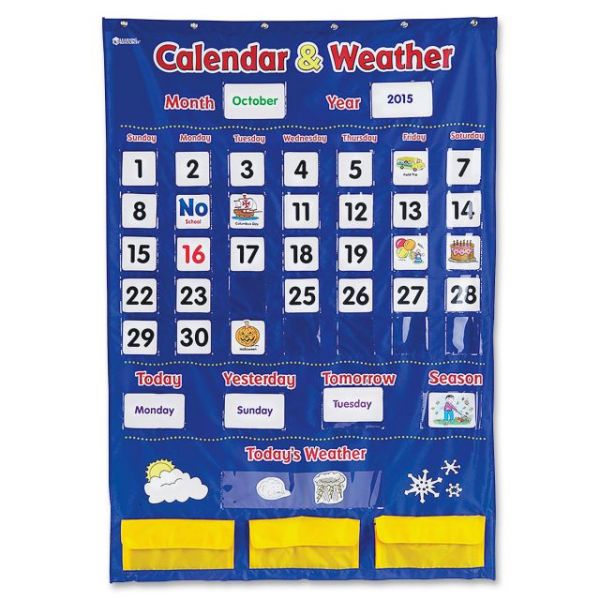 LRNLER2418 Learning Resources Calendar/Weather Pocket Chart