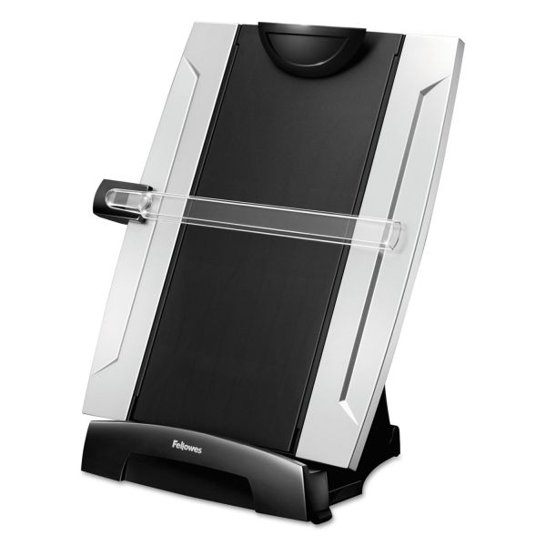 FEL8033201 Fellowes Office Suites Desktop Copyholder, Plastic, 150 Sheet Capacity, Black/Silver