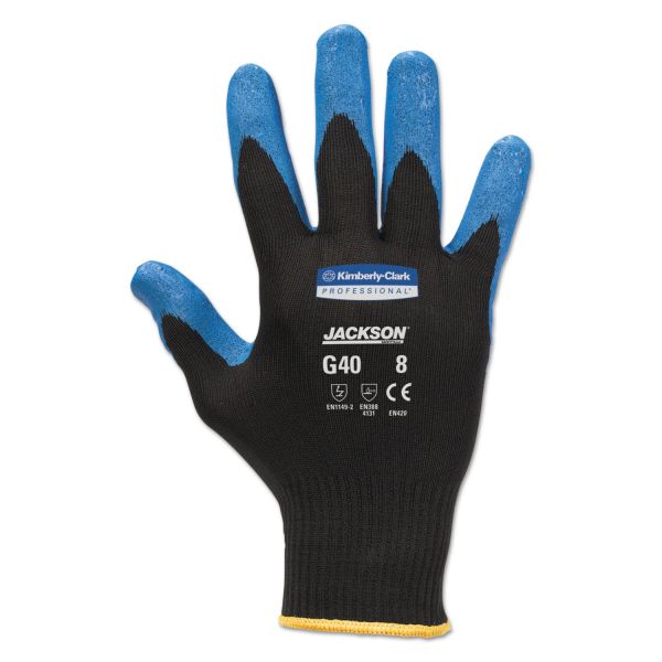 KCC40225 Jackson Safety* G40 Nitrile Coated Gloves, 220 mm Length, Small/Size 7, Blue, 12 Pairs