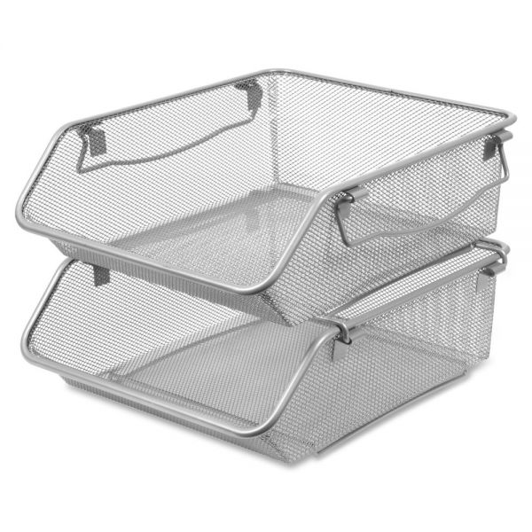 LLR84243 Lorell Mesh Stacking Storage Bin