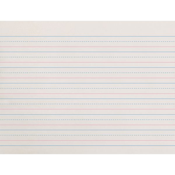 PACZP2611 Pacon Zaner-Bloser Broken Midline Newsprint Handwriting Paper