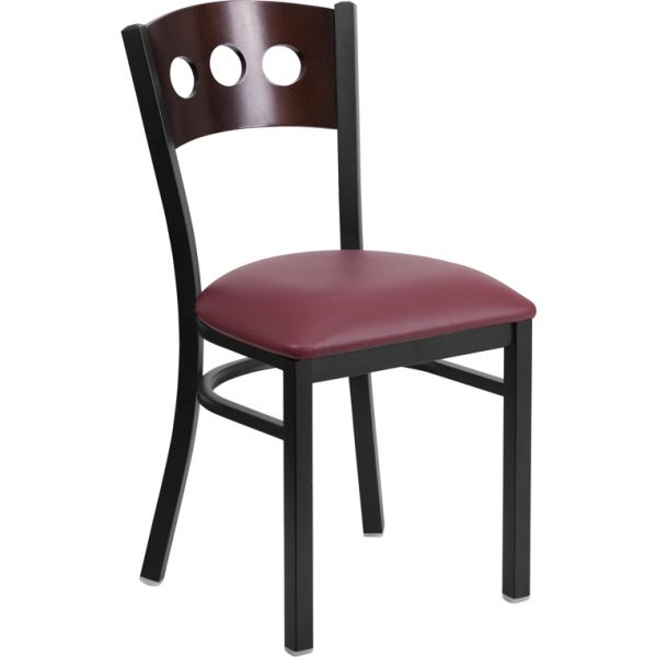 FHFXUDG6Y2BWALBURVGG Flash Furniture Decorative 3 Circle Back Metal Restaurant Chair