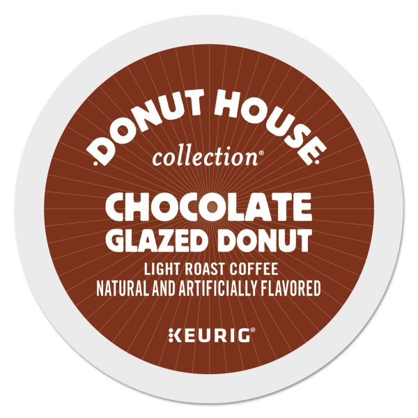 GMT6722 Donut House Chocolate Glazed Donut Coffee K-Cups, 24/Box