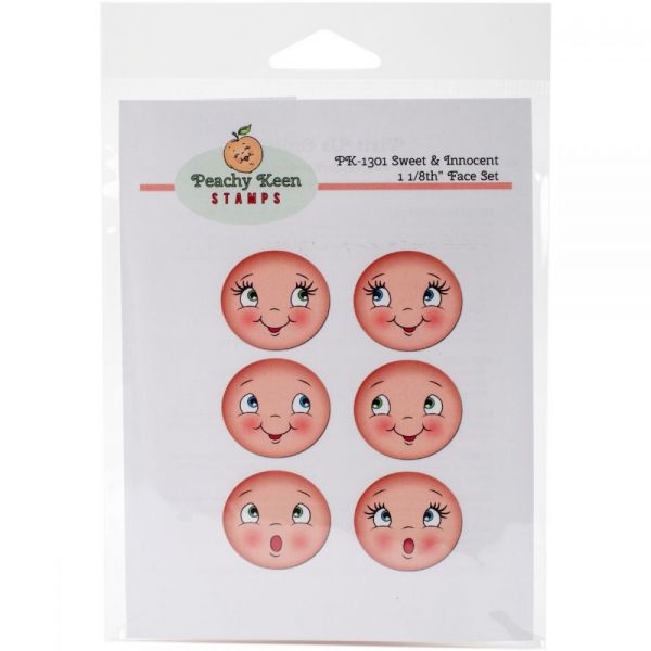 NOTM335303 Peachy Keen Stamps Clear Face Assortment 6/Pkg