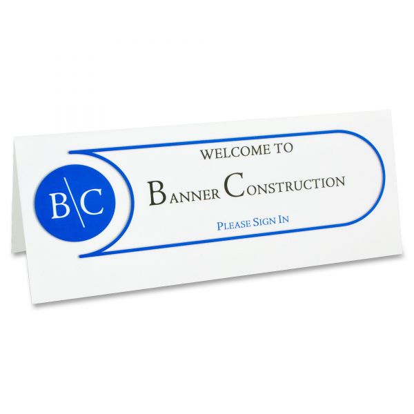 CLI87517 C-Line Printer-Ready Name Tent Cards, 11 x 4 1/4, White Cardstock, 50 Letter Sheets/Box