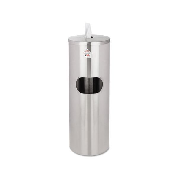 TXLL65 2XL Standing Stainless Wipes Dispener, Cylindrical, 5gal, Stainless Steel