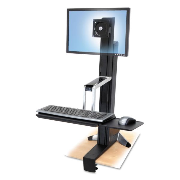 ERG33342200 WorkFit by Ergotron WorkFit-S Sit-Stand Workstation without Worksurface, LCD LD, Aluminum/Black