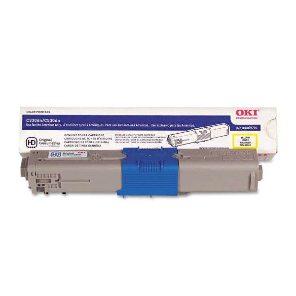 OKI44469701 Oki 44469701 Toner, 3,000 Page-Yield, Yellow