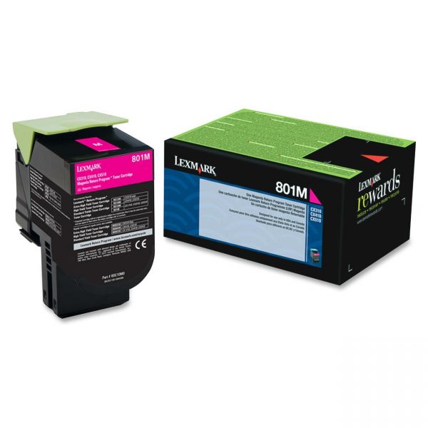 SYNX3402623 Lexmark 801M Magenta Return Program Toner Cartridge (80C10M0)
