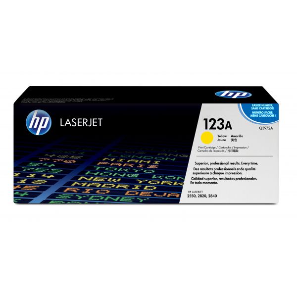 HEWQ3972A HP 123A, (Q3972A) Yellow Original LaserJet Toner Cartridge