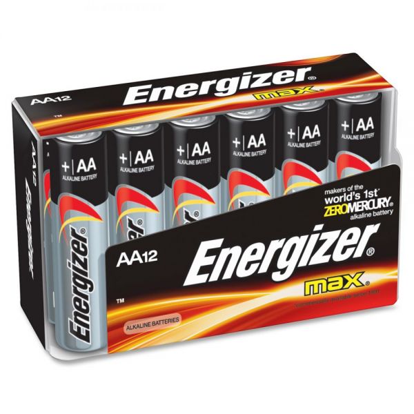 EVEE91FP12CT Energizer Max Alkaline AA Batteries